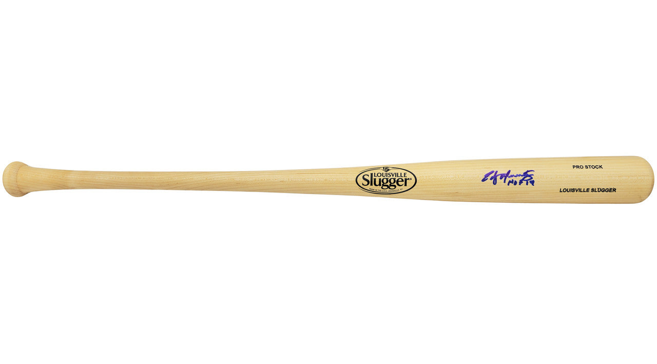 Edgar Martinez Autographed Blonde Louisville Slugger Pro Stock Baseball Bat Seattle Mariners "HOF 19" Beckett BAS Witness Stock #230598