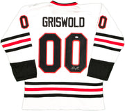 Christmas Vacation Chevy Chase Autographed White Jersey JSA Stock #230658