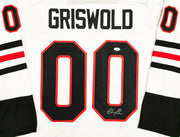 Christmas Vacation Chevy Chase Autographed White Jersey JSA Stock #230658