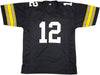 Pittsburgh Steelers Terry Bradshaw Autographed Black Jersey Beckett BAS Witness Stock #230649