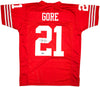 San Francisco 49ers Frank Gore Autographed Red Jersey Beckett BAS Witness Stock #231918