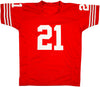San Francisco 49ers Frank Gore Autographed Red Jersey Beckett BAS Witness Stock #231918