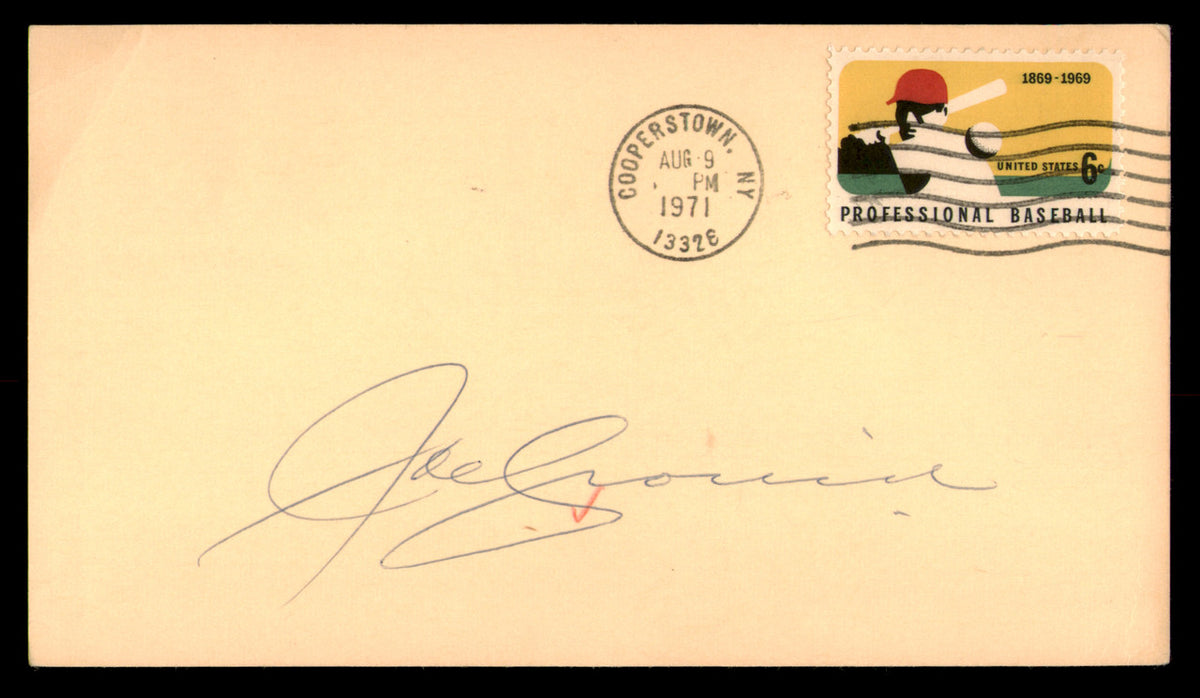 Joe Cronin Autographed 3.5x6 Cooperstown Postcard Boston Red Sox SKU #248634
