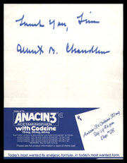 AB A.B. Happy Chandler Autographed Cut Signatures (4 Count Lot) Commissioner SKU #248661