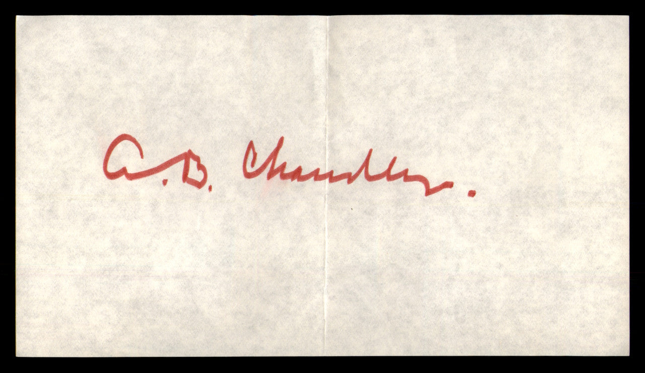 AB A.B. Happy Chandler Autographed Cut Signatures (4 Count Lot) Commissioner SKU #248661