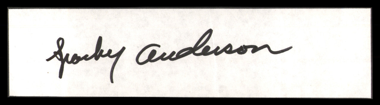 Sparky Anderson Autographed 2x8 Cut Signature Cincinnati Reds SKU #248666