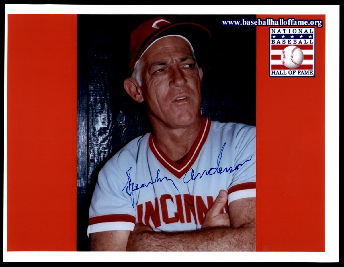 Sparky Anderson Autographed 8.5x11 Photo Cincinnati Reds SKU #248675