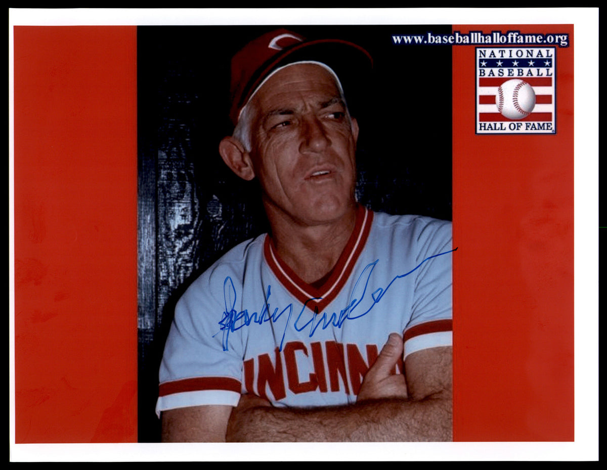 Sparky Anderson Autographed 8.5x11 Photo Cincinnati Reds SKU #248676