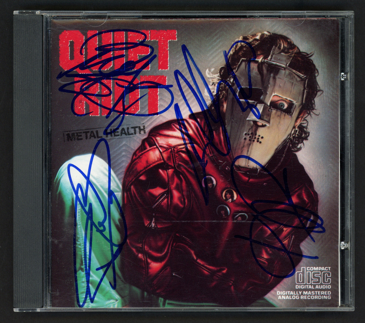 Quiet Riot Autographed Metal Health CD Cover With 4 Signatures Including Kevin DuBrow Beckett BAS #AE16581