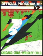 Chicago Cubs vs. Philadelphia Phillies Autographed 1968 Scorecard With 12 Signatures Including Richie Ashburn SKU #248703