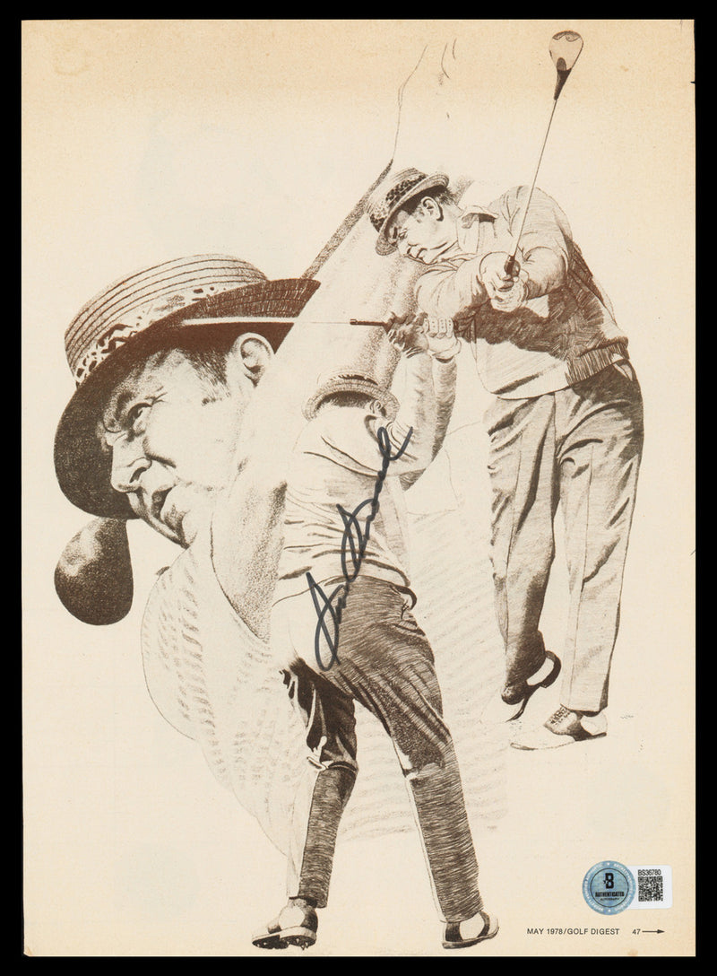 Sam Snead Autographed 8x11 Magazine Page Photo Beckett BAS QR #BS36780