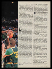 Karl Malone Autographed 8x11 Magazine Page Photo Utah Jazz Beckett BAS QR #BS36779