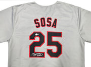 Chicago White Sox Sammy Sosa Autographed Gray Jersey Beckett BAS Witness Stock #245741
