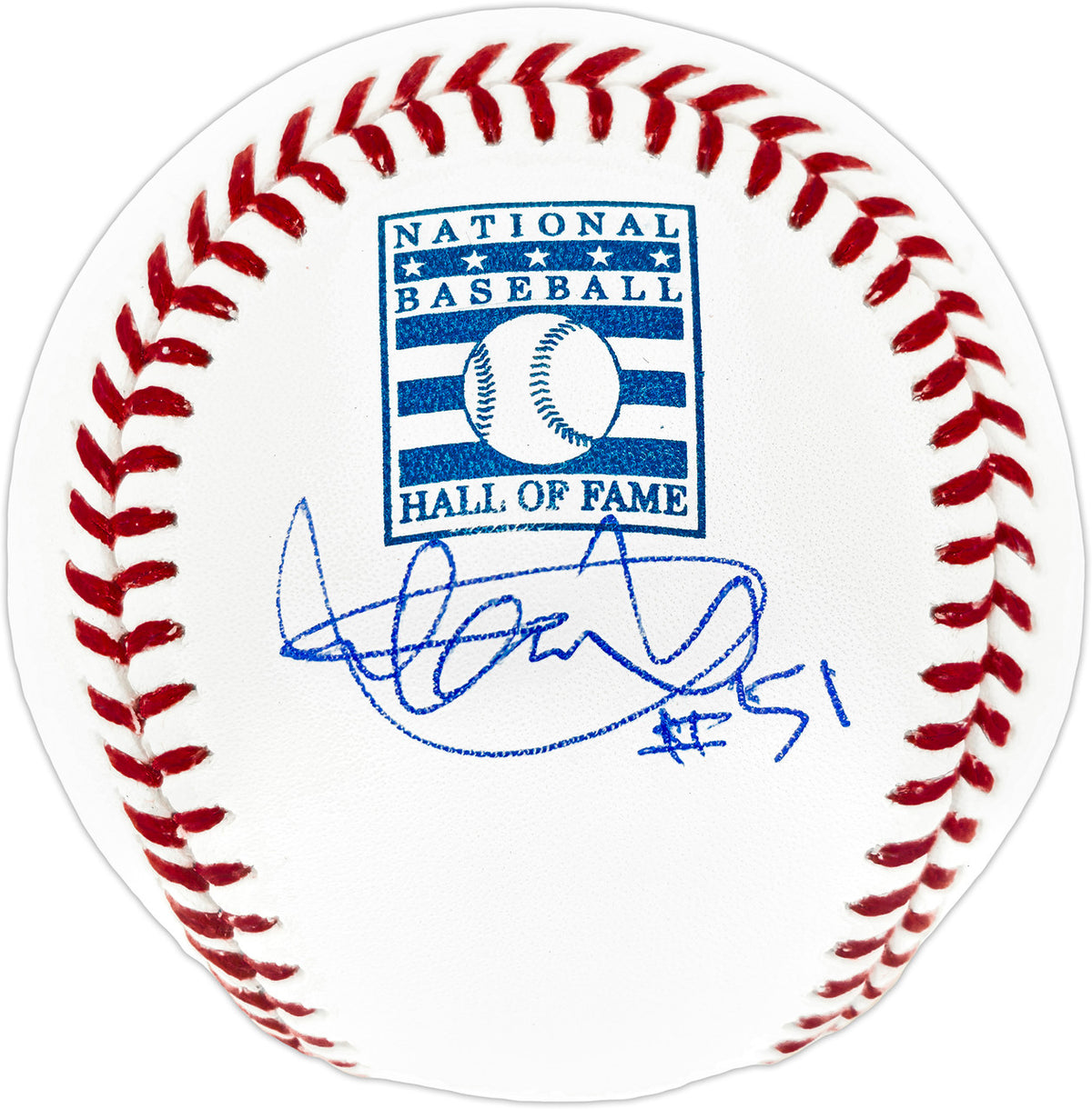 Ichiro Suzuki Autographed Official Hall of Fame HOF Logo MLB Baseball Seattle Mariners IS Holo & "#51" Beckett BAS Witness Stock #246185