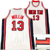 Team USA Chris Mullin Autographed White Jersey Beckett BAS Witness Stock #232595
