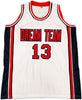 Team USA Chris Mullin Autographed White Jersey Beckett BAS Witness Stock #232595