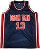 Team USA Chris Mullin Autographed Blue Jersey Beckett BAS Witness Stock #232596