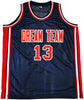 Team USA Chris Mullin Autographed Blue Jersey "Dream Team" Beckett BAS Witness Stock #232597