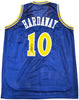 Golden State Warriors Tim Hardaway Autographed Blue Jersey Beckett BAS Witness Stock #232598