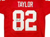 San Francisco 49ers John Taylor Autographed Red Jersey Beckett BAS Witness Stock #232607
