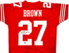 San Francisco 49ers Ji'Ayir Brown Autographed Red Jersey Beckett BAS Witness Stock #232605