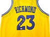 Golden State Warriors Mitch Richmond Autographed Yellow Jersey Beckett BAS Witness Stock #232589