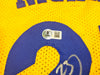 Golden State Warriors Mitch Richmond Autographed Yellow Jersey "HOF 2014" Beckett BAS Witness Stock #232590