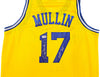 Golden State Warriors Chris Mullin Autographed Yellow Jersey "HOF 2011" Beckett BAS Witness Stock #232594