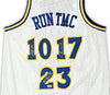 Golden State Warriors Chris Mullin, Tim Hardaway & Mitch Richmond Autographed White Jersey Run TMC Beckett BAS Witness Stock #216817
