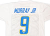 Los Angeles Chargers Kenneth Murray Jr. Autographed White Jersey Beckett BAS Witness Stock #215957