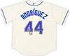 Seattle Mariners Julio Rodriguez Autographed Cream Nike Jersey Size XL "2022 AL ROY" Fanatics Holo Stock #216021