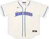 Seattle Mariners Julio Rodriguez Autographed Cream Nike Jersey Size XL "2022 AL ROY" Fanatics Holo Stock #216021