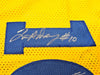 Golden State Warriors Chris Mullin, Tim Hardaway & Mitch Richmond Autographed Yellow Jersey Run TMC "HOF" Beckett BAS Witness Stock #216822