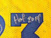 Golden State Warriors Chris Mullin, Tim Hardaway & Mitch Richmond Autographed Yellow Jersey Run TMC "HOF" Beckett BAS Witness Stock #216822