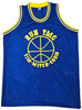 Golden State Warriors Chris Mullin, Tim Hardaway & Mitch Richmond Autographed Blue Jersey Run TMC Beckett BAS Witness Stock #216819