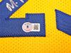 Golden State Warriors Chris Mullin, Tim Hardaway & Mitch Richmond Autographed Yellow Jersey Run TMC Beckett BAS Witness Stock #216823