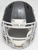 Chris Carson Autographed Seattle Seahawks Flat Matte Black Speed Mini Helmet Fanatics Holo Stock #216812