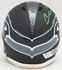 Chris Carson Autographed Seattle Seahawks Flat Matte Black Speed Mini Helmet Fanatics Holo Stock #216812