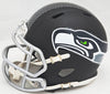 Chris Carson Autographed Seattle Seahawks Flat Matte Black Speed Mini Helmet Fanatics Holo Stock #216812