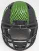 Chris Carson Autographed Seattle Seahawks Eclipse Black Speed Mini Helmet Fanatics Holo Stock #216809
