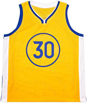 Golden State Warriors Stephen Curry Autographed Yellow Jersey JSA Stock #246197