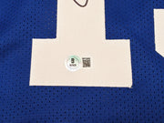 New York Giants Odell Beckham Jr. Autographed Blue Jersey Beckett BAS Witness Stock #246196