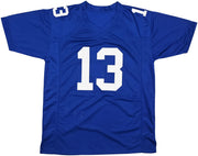 New York Giants Odell Beckham Jr. Autographed Blue Jersey Beckett BAS Witness Stock #246196