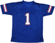 Florida Gators Percy Harvin Autographed Blue Jersey Beckett BAS QR Stock #246192