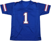 Florida Gators Percy Harvin Autographed Blue Jersey "#11" Beckett BAS QR Stock #246193