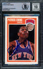 Patrick Ewing Autographed 1989-90 Fleer Card #100 New York Knicks Auto Grade Gem Mint 10 Beckett BAS #15772302