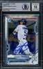 Wander Franco Autographed 2021 Bowman Chrome Rookie Card #BCP57 Tampa Bay Rays Auto Grade Gem Mint 10 Beckett BAS #15772335