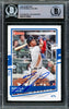 Ronald Acuna Jr. Autographed 2020 Donruss Card #170 Atlanta Braves Beckett BAS #15778262