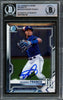 Wander Franco Autographed 2021 Bowman Chrome Rookie Card #BCP240 Tampa Bay Rays Beckett BAS #15780138