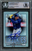 Wander Franco Autographed 2022 Bowman Platinum Rookie Card #RR-2 Tampa Bay Rays Beckett BAS #15780150